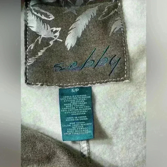 Sebby Tan & Brown Hooded Knit Belted Jacket Size Small Warm | Cozy | Fall - Picture 5 of 12